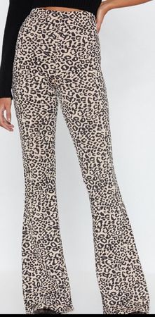 leopard print flare pants