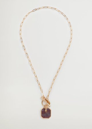 Pendant long necklace - Women | Mango USA