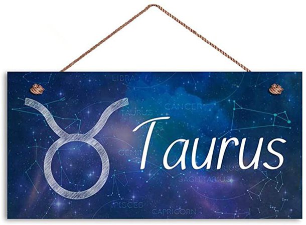 Amazon.com: INNAPER Taurus Sign, Zodiac Sign, Constellation Wall Art, Galaxy Style, 5" x 10" Sign, Housewarming Gift, Signs（W7099）: Home & Kitchen