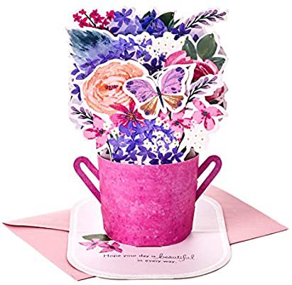 Amazon.com : Hallmark Paper Wonder Mothers Day Pop Up Card (Purple Flower Bouquet, Beautiful in Every Way) (699MBC1117) : Office Products