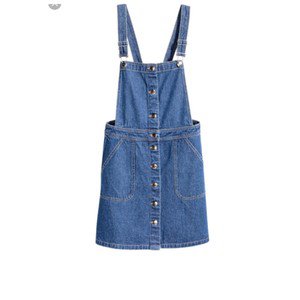 H&M Denim Bib Overall Short Casual Dress Size 4 (S) - Tradesy