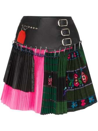 Chopova Lowena Belted Pleated Mini Skirt - Farfetch