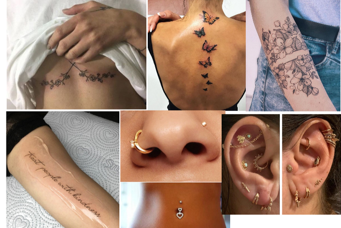 Nessa's tats and piercings