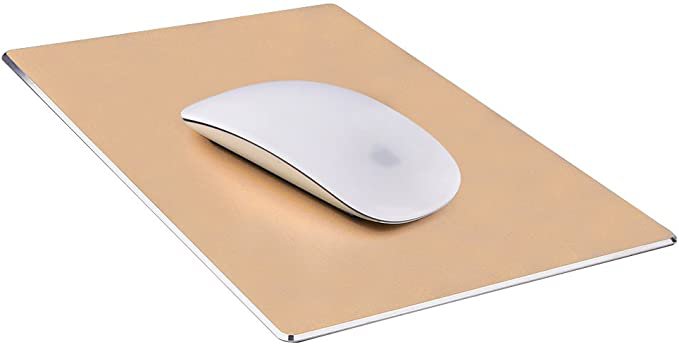 Amazon.com: Qcute Mouse Pad, Gaming Aluminum Mouse Pad 9.45 X 7.87 Inch W Non-Slip Rubber Base & Micro Sand Blasting Aluminum Surface for Fast and Accurate Control (Large, Gold): Computers & Accessories
