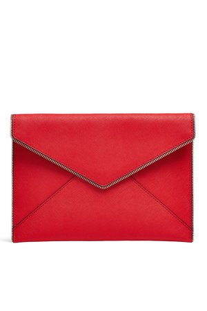 Carnation Red Leo Clutch by Rebecca Minkoff Accessories for $14 | Rent the Runway