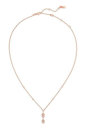 Messika | + Gigi Hadid My Soul 18-karat rose gold diamond necklace | NET-A-PORTER.COM