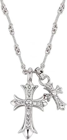 Amazon.com: DYWE Silver Cross Necklace for Women Men 925 Sterling Silver Chain Necklace for Women Girls Cross Necklace Y2k 2023 Jewelry for Women Men Boys Girls : Clothing, Shoes & Jewelry