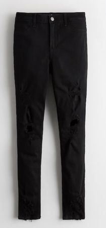 Hollister black rip jeans 😎