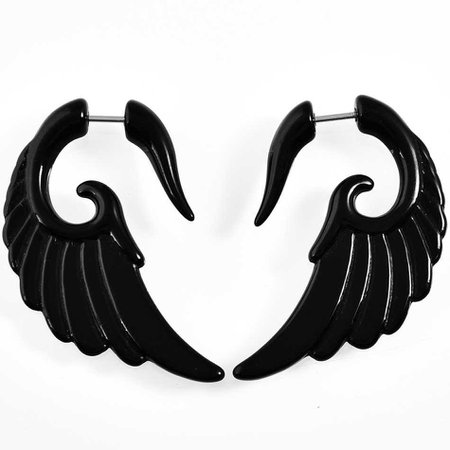 black wing earings