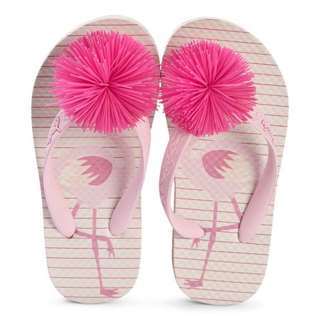 Joules Pink Flamingo Flip Flop with Pink Pom Pom | AlexandAlexa