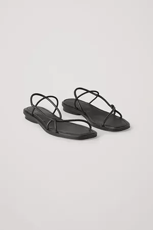 STRAPPY FLAT SANDALS - Black - Sandals - COS