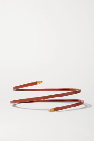 Orange  leather belt | Bottega Veneta | NET-A-PORTER