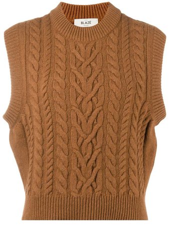 Blazé Milano cable-knit sleeveless jumper - FARFETCH