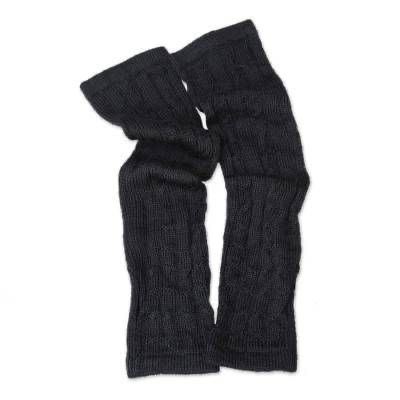 black knit Legwarmers