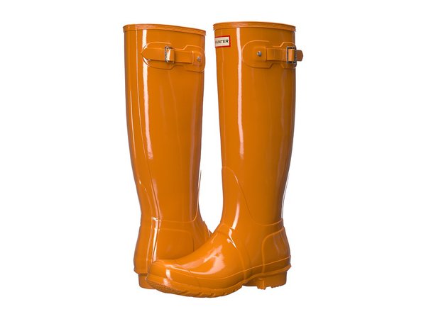 Hunter - Original Tall Gloss Rain Boots (Marigold) Women's Rain Boots