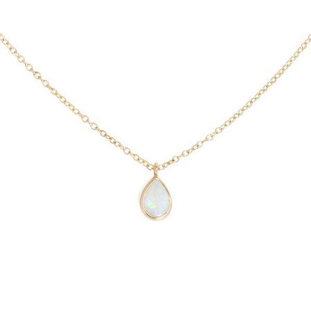 Gold Opal Stone Necklace