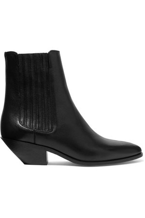 SAINT LAURENT | West leather ankle boots | NET-A-PORTER.COM