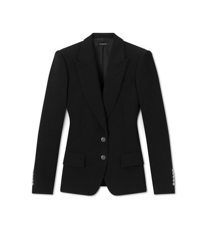 Tom Ford DOUBLE SPLITTABLE STRETCH WOOL TAILORED JACKET | TomFord.com
