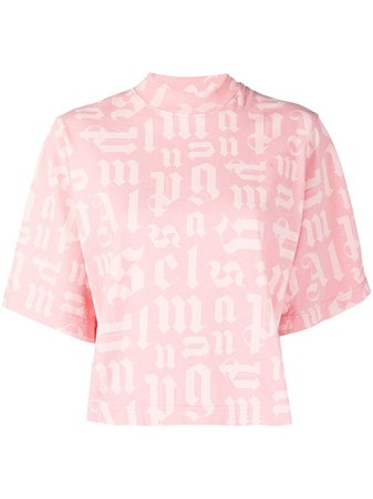 Palm Angels Logo short-sleeved T-shirt pink