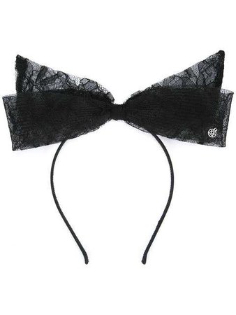 Maison Michel 'Akiko' Lace Bow Headband - Farfetch