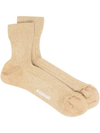 Missoni metallic-thread logo-print Socks - Farfetch