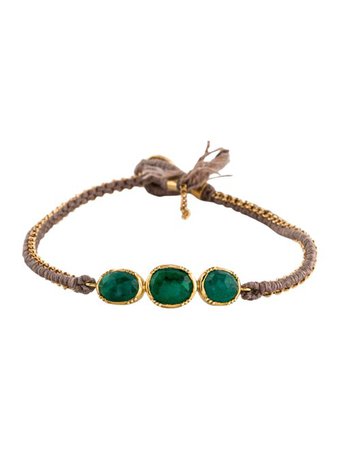 Brooke Gregson 18K Emerald Cord Link Bracelet - Bracelets - BRG20048 | The RealReal