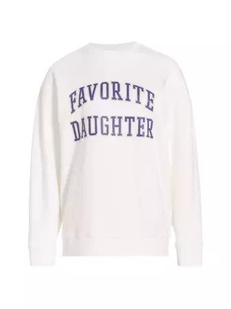 Shop Favorite Daughter Collegiate Oversized Cotton Logo Sweatshirt | Saks Fifth Avenue