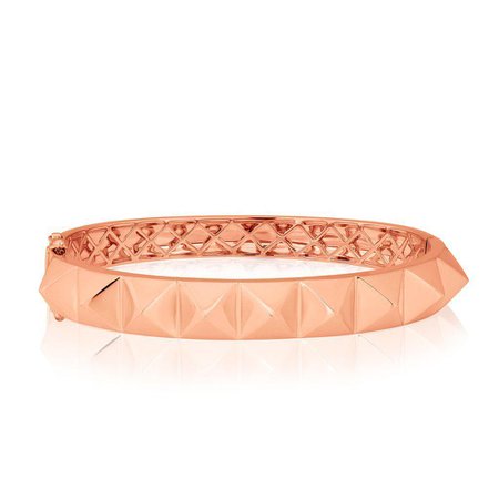 Anne Sisteron 14KT Solid Rose Gold Harlow Spike Bangle Bracelet