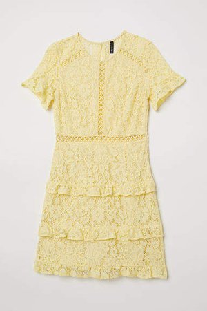 Lace Dress - Yellow