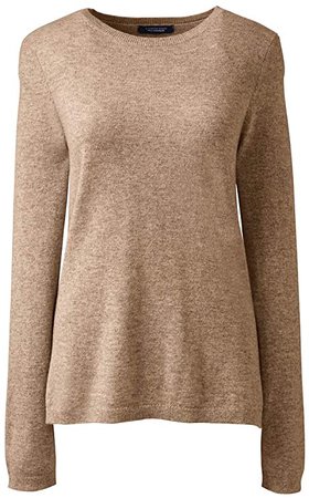 Lands' End Women's Cashmere Crewneck Sweater at Amazon Women’s Clothing store