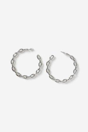 **Chain Link Hoop Earrings