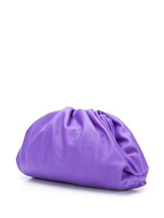 Bottega Veneta The Pouch Clutch Bag 576227VCP40 Purple | Farfetch
