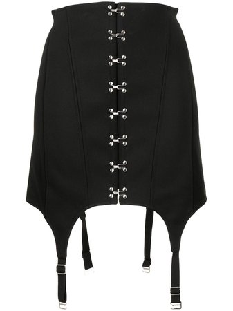 Shop Dion Lee corset-style suspender-detail skirt with Express Delivery - FARFETCH