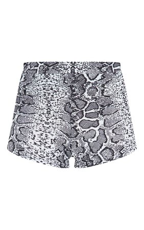 Snake Print  Jersey High Waisted Hotpant Shorts | PrettyLittleThing USA