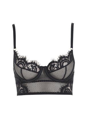 House of CB | PENELOPE BLACK LACE CROPPED BUSTIER