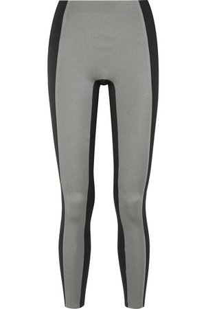 Reebok X Victoria Beckham | Legging stretch métallisé et bicolore | NET-A-PORTER.COM