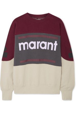 Isabel Marant Étoile | Gallian flocked cotton-blend fleece sweatshirt | NET-A-PORTER.COM