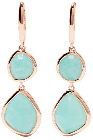 Rose Gold Siren rose gold vermeil amazonite earrings | Sale up to 70% off | THE OUTNET | MONICA VINADER | THE OUTNET