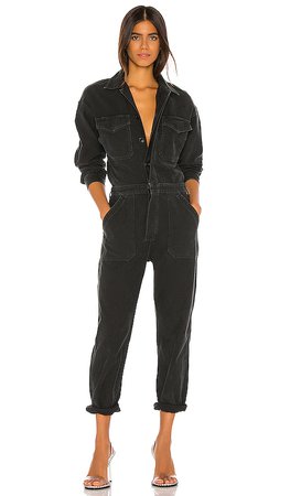 Citizens of Humanity Marta Jumpsuit in Washed Black | REVOLVE