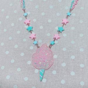 Kawaii fairy kei Cotton Candy Necklace – Kittywood Design