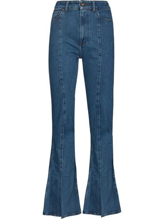Y/Project Trumpet high-waisted flared jeans - FARFETCH