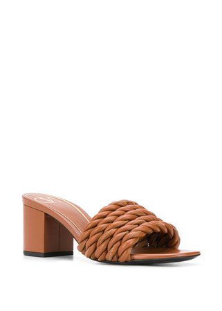 VALENTINO GARAVANI | Sandals | SANDALS | Leather Sandals | Brown | Tessabit Shop Online