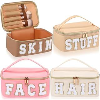 Amazon.com: TOPEAST Preppy Bag, Monogrammed Makeup Bags with Zipper, Cute Makeup Pouch, Initial Birthday Gifts Bag for Daughter Friends Sister, Preppy Things For Teen Girls (Pearly White H) : Beauty & Personal Care