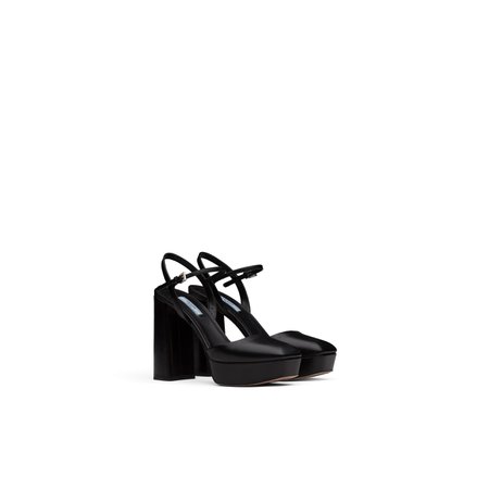 Leather square toe sandals | Prada - 1IP331_011_F0002_F_115