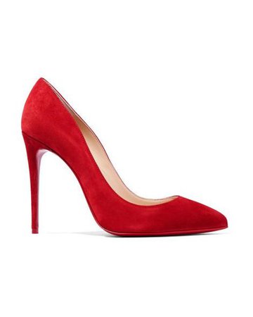 Christian Louboutin Pigalle Follies 100 Suede Pump in Red