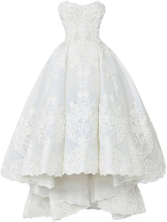 Maison Yeya Isabella Strapless Lace Gown