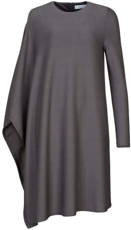 Paisie Asymmetric Jersey Dress In Grey