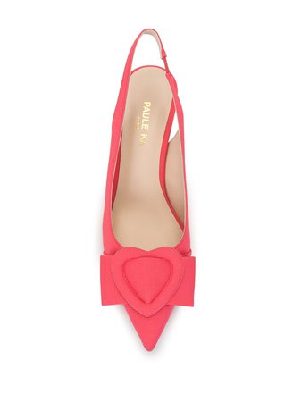 Shop pink Paule Ka Heart-shaped buckle pumps with Express Delivery - Farfetch