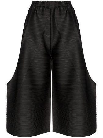 Pleats Please Issey Miyake Structured Pleated Culotte Trousers | Farfetch.com