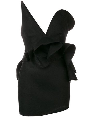 Saint Laurent Off-shoulder Asymmetric Dress in Black - Save 43%